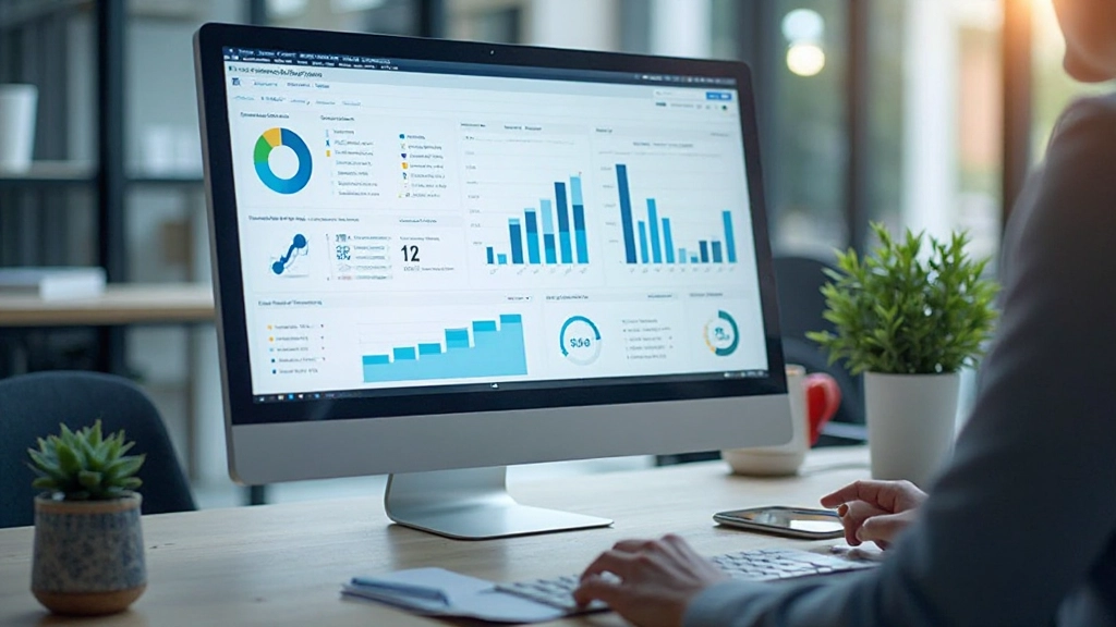 Analytics tools software interface met grafieken en rapportage functies